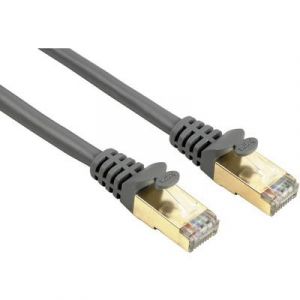 Hama Câble de raccordement réseau RJ45 - [1x RJ45 mâle - 1x RJ45 mâle] - 5 m - gr