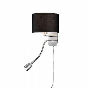 Trio EEK A+, Applique murale LED - M&eacute;tal / Nickel mat - 2 ampoules