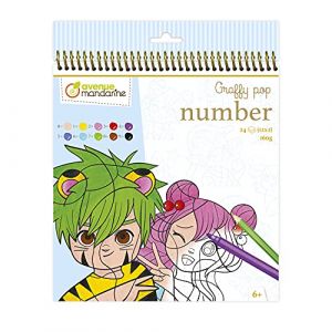 Avenue mandarine Carnet de coloriage Graffy Pop number Manga