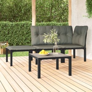 VidaXL Table basse de jardin gris 55x55x31 cm DPC et acier