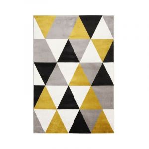 Image de Thedecofactory TAO SCANDI Tapis de salon - 150 x 200 cm - Polypropylène - Jaune