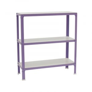 Simon Rack &Eacute;tag&egrave;re m&eacute;tallique 3 niveaux - 900 x 800 x 300 mm - KIT HOMECLICK WOOD COLOR MINI - Violet - Blanc