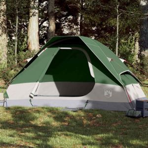 VidaXL Tente de camping &agrave; d&ocirc;me 2 personne vert imperm&eacute;able