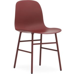 Image de Normann Copenhagen Chaise Form / Pied métal rouge en métal