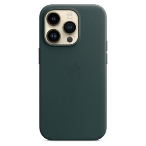 Apple Coque iPhone 14 Pro Cuir Vert Foret MagSafe