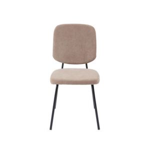 DRAWER Kars - Lot de 4 chaises en velours c&ocirc;tel&eacute;