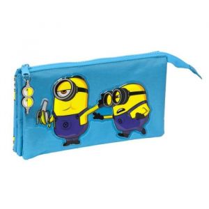 Safta Trousse Triple Minions Minionstatique 22 x 12 x 3 cm, 812228744, Multicolore