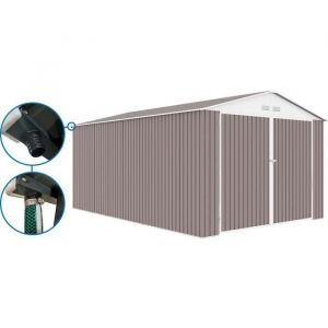Habitat et Jardin Garage métal "Nevada" - 18,56m² avec gouttière