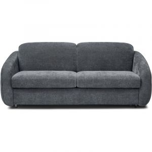 Habitat et Jardin Canap&eacute; Convertible Express En Tissu Textur&eacute; "Laurie" - Couchage 140 Cm - 3 Places - Gris