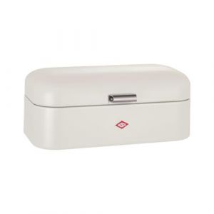 Wesco Boîte à pain Grandy de couleur sable mat, tôle d'acier revêtue par pulvérisation, trous d'aération et poignée stable