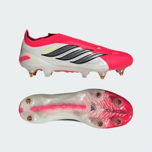 Adidas Predator Elite Laceless SG Born For Goals - Lucid Red/Noir/Blanc PR&Eacute;-COMMANDE - Terrain tr&egrave;s gras (SG), pointure 41⅓ - ['Rouge'] - Taille 41⅓