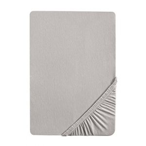 Image de Biberna 77155-017-040 Drap-housse en jersey stretch 90 x 190 cm 100 x 200 cm Couleur: Gris tempête