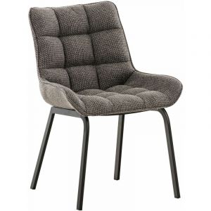 CLP Chaise Saranda en Tissu gris titane Noir