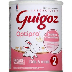 Nestlé Guigoz 2 optipro lait intantile 2Ème âge dÈs 6 mois - 830g