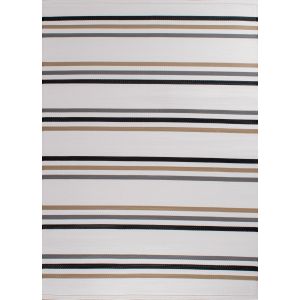 Nazar Tapis ext&eacute;rieur r&eacute;versible motif rayures - Noir - 120x160 cm