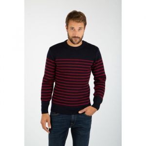 Armor Lux Pull Marin "Molene" Héritage Homme,Multicolore (I78 Navire/Rouge Piment I78 Navire/Rouge Piment), X-Large (Taille fabricant: XL)