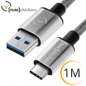 C&acirc;ble FUSE CHICKEN 1M Armor - Gris - FC-ARMOR-1M-USB