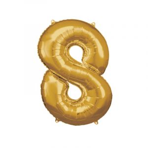 BALLON ALU CHIFFRE 8 OR 53X83CM