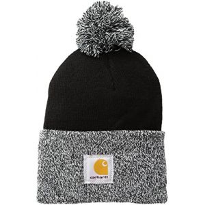Carhartt Bonnet avec pompon noir et gris