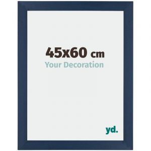 Your Decoration - 45x60 cm - Cadres Photo en mdf Avec Verre acrylique - Anti-Reflet - Excellente Qualit&eacute; - Bleu Fonc&eacute; Essuy&eacute; - Cadre Decoration