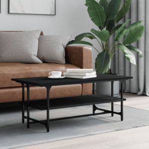 VidaXL Table basse Noir 100x50x40 cm Bois d'ingénierie