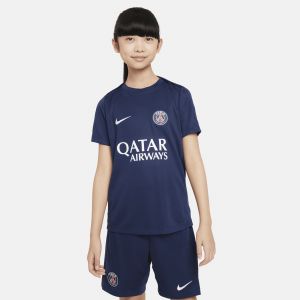 Nike Haut de foot en maille à manches courtes Dri-FIT Paris Saint-Germain Academy Pro pour ado - Bleu - Taille L - Unisex