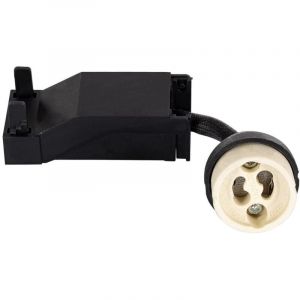 TechBrey Douille GU10 C&eacute;ramique C&acirc;bl&eacute; 100mm et Connecteur Noir