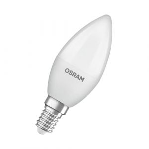 Osram Ampoule LED Star mini bougie E14 mate 6500K blanc froid, lot de 3, r&eacute;sistante aux chocs, sans UV, 15 000 h, d&eacute;corative en forme de B, lustre