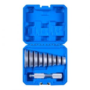 VEVOR Kit de Presse &agrave; Roulements 10 Pi&egrave;ces, Coffret d&rsquo;Outils de D&eacute;montage et de Montage de Bagues et Joints de Roulements, avec 9 Bagues et Manche, en Alliage d'Aluminium, pour Entretien Automobile