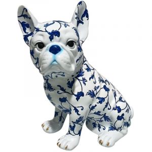 Signes Grimalt Figurine d&eacute;corative en r&eacute;sine repr&eacute;sentant un bouledogue noir, style Pop Art moderne, id&eacute;ale pour la maison et le bureau, cadeau original.