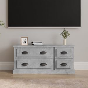 VidaXL Meuble TV gris béton 100x35,5x45 cm bois d'ingénierie