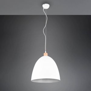 Reality Leuchten Suspension Jagger, à une lampe, Ø 40 cm, blanche
