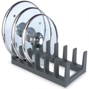 Awelco Practical gray plastic organizer for plates and lids 82393273 82393273 82393273 82393273 82393273