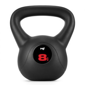 Hop-Sport Kettlebell en Vinyle Antid&eacute;rapant 8 kg, Bouilloire de Poids avec Poign&eacute;e Ergonomique, Halt&egrave;re &agrave; Boule pour Entra&icirc;nement &agrave; Domicile de Musculation et Fitness