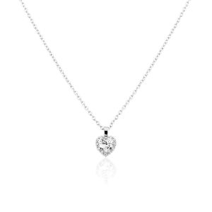 Cleor Collier En Argent 925/1000 Et Zircon
