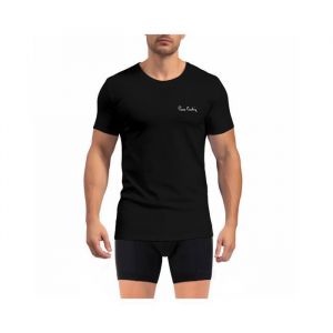 Pierre cardin underwear T-Shirt Homme Coton, Tee Shirt Signature, Col Rond avec Broderie, Noir XL