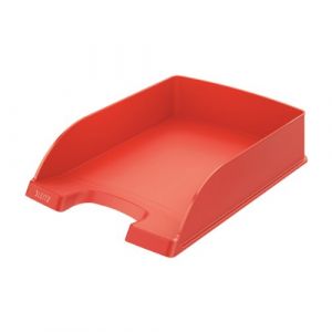 Leitz 5227-02-20 - Corbeille à courrier Plus A4, en polystyrène choc, rouge clair