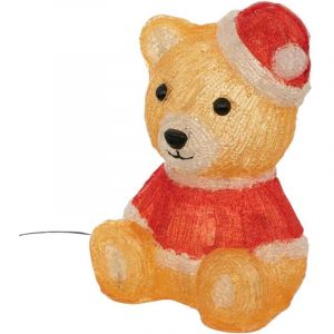 Forme acrylique ourson lumineux solaire 28 LED H.24cm - Feeric lights & christmas