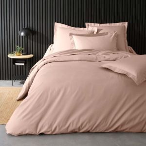 Douceur D'intérieur - Housse de Couette Rose en Percale de Coton - Douceur et Élégance 260 x 240 cm