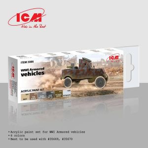 ICM Set de peinture pour véhicules blindés de la Première Guerre mondiale