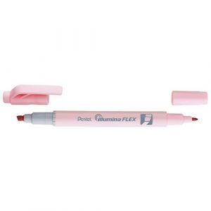 Pentel Surligneur Illumina Flex Pastel, rose pastel - Lot de 13