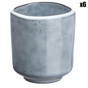 Image de 6 Tasses en Grès Cloud gris clair - 12 cl