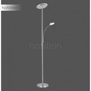 Lampadaire led avec liseuse Leuchten Direkt Hans Nickel satiné Acier 11709-55