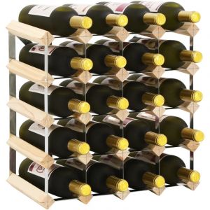 Image de VidaXL Casier à bouteilles pour 20 bouteilles Pinède solide