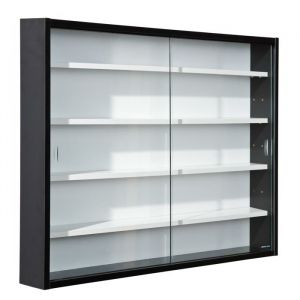 Ebuy24 - Comit Vitrine murale, 2 portes vitrées, blanc, noir.