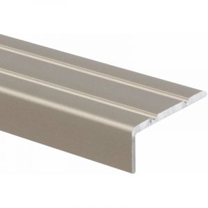 Seuil de nez de marche Aluminium Auto-adhésif Mat 24,5 x 10 mm