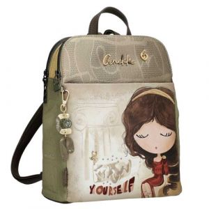 Anekke - Sac &agrave; dos ville femme 2 cpts "Muse" - 28 x 31 x 11 cm - Multicolore