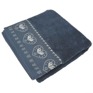 Lot de 2 gants de toilette RECIT D'HIVER 15x21 bleu