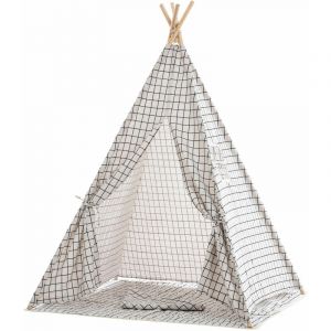 Image de CLP Tente Tipi Esna pour enfants, Gris Damier