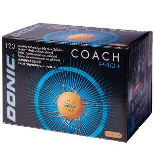 Donic Lot de 120 balles de tennis de table Coach P40+** (40 mm)